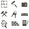 Real estate icon set vector illustration Royalty Free Stock Photo