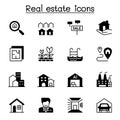 Real estate icon set vector illustration graphic design Royalty Free Stock Photo