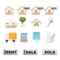 Real estate icons Royalty Free Stock Photo