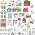 Real Estate Icons Royalty Free Stock Photo