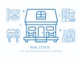 Real estate : icons illustration graphics.