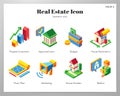 Real estate icons Isometric pack