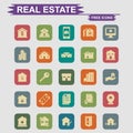 Real Estate icons set vector Royalty Free Stock Photo
