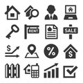 Real Estate Icons Royalty Free Stock Photo