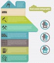 Real estate infographic set vector illustration Royalty Free Stock Photo