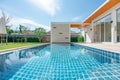 Real estate Interior and exterior design swimming pool of the house