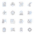 Real Estate Investment line icons collection. Property, Investment, Equity, Mortgage, Appreciation, ROI return on Royalty Free Stock Photo