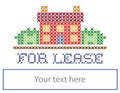 Real Estate For Lease Yard Sign, Cross Stitch Embroidery