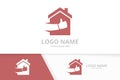 Real estate and like logo combination. Best house logotype design template.