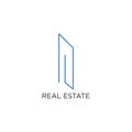 Real Estate Logo, Building, or Home, Design Vector With Line, linear, style, or mono line Royalty Free Stock Photo