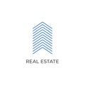 Real Estate Logo, Building, or Home, Design Vector With Line, linear, style, or mono line Royalty Free Stock Photo