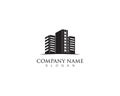 Real estate logo city modern with square shape