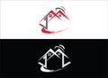 Real estate logo or Icon design Vect Royalty Free Stock Photo