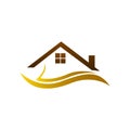 Real estate logo, home logo, house logo, simple design, vector icons Royalty Free Stock Photo