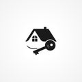 real estate logo. house key isolated icon. real estate logo. house key isolated vector icon real estate logo. house key Royalty Free Stock Photo