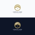 Real estate logo, house roof related to property logo, house rent.