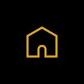 Real estate logo, house roof related to property logo, house rent