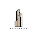 Real estate logo icon template minimalist design building hotel symbols vector illustration