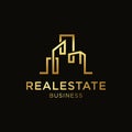 Real estate logo icon template. Vector illustration. Modern luxury design Royalty Free Stock Photo