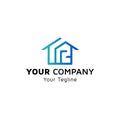 Real estate logo image with letter TG, idea of logo design Royalty Free Stock Photo