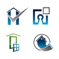 Real Estate Logo set. Building and Construction collection Logo Design Royalty Free Stock Photo