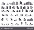 Real Estate Logo Set Royalty Free Stock Photo