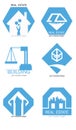 Real estate logo set. Vector flat icon pack. Royalty Free Stock Photo