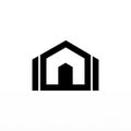 Basic House Logo Design. Simple Business Logo. Real Estate Logo Template