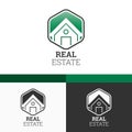 Real Estate Symbol Template. Vector Elements. Brand Icon Design Illustration. EPS10 Royalty Free Stock Photo