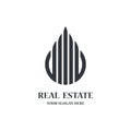 Real estate logo template vector icon Royalty Free Stock Photo