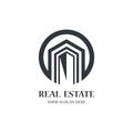 Real estate logo template vector icon Royalty Free Stock Photo