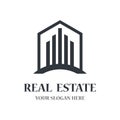 Real estate logo vector icon Royalty Free Stock Photo