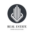 Real estate logo vector icon Royalty Free Stock Photo