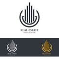 Real estate logo vector icon Royalty Free Stock Photo