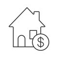 Real estate market linear icon