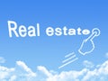 Real estate message cloud shape Royalty Free Stock Photo