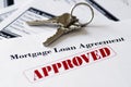 Real Estate Mortgage Approved Loan Document Royalty Free Stock Photo