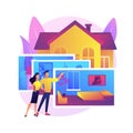 Real estate photography abstract concept vector illustration.