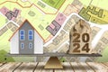 2024 Real Estate Planning - Budget 2024, tax, loan, property investment - Business and financial concept in building activity