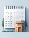 Real Estate Planning and Scheduling Calendar Royalty Free Stock Photo