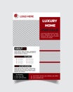 Real estate professional flyer template elegant home sale flyer design vector file, print ready template