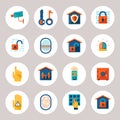 Real Estate Protection Icons Royalty Free Stock Photo