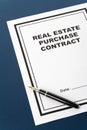 Real Estate Purchase Contract Royalty Free Stock Photo