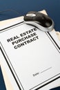 Real Estate Purchase Contract Royalty Free Stock Photo