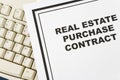 Real Estate Purchase Contract Royalty Free Stock Photo