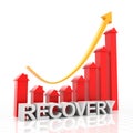 Real estate recovery chart, 3d render Royalty Free Stock Photo