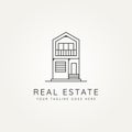 Real estate residential minimalist line art logo