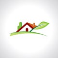 Real estate resort icon on white background