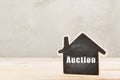 real estate sale auction concept concept - little house model Royalty Free Stock Photo