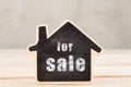 real estate sale concept - little house model Royalty Free Stock Photo